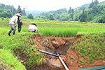 ７月３日の集中豪雨による水害の復旧作業